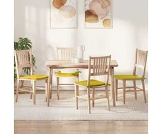 Sėdynių pagalvėlės 4 pcs Geltona 40 x 40 x 3 cm Aksomas