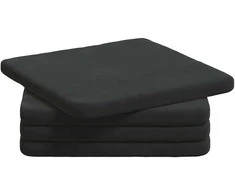 Sėdynių pagalvėlės 4 pcs Juoda 40 x 40 x 3 cm Aksomas