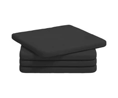 Sėdynių pagalvėlės 4 pcs Juoda 40 x 40 x 3 cm