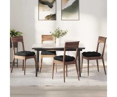 Sėdynių pagalvėlės 4 pcs Juoda 40 x 40 x 12 cm audinys