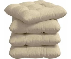 Sėdynių pagalvėlės 4 pcs Kreminė 40 x 40 x 12 cm audinys