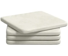 Sėdynių pagalvėlės 4 pcs Kreminė 40 x 40 x 3 cm Aksomas