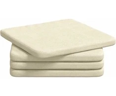 Sėdynių pagalvėlės 4 pcs Kreminė 40 x 40 x 3 cm