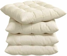 Sėdynių pagalvėlės 4 pcs Kreminė 40 x 40 x 6 cm