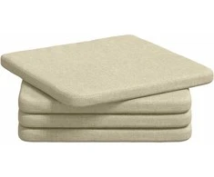 Sėdynių pagalvėlės 4 pcs Kreminė 40 x 40 x 3 cm audinys