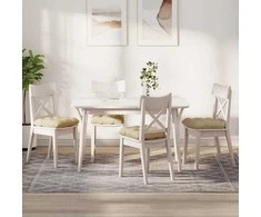 Sėdynių pagalvėlės 4 pcs Kreminė 40 x 40 x 12 cm audinys