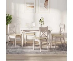 Sėdynių pagalvėlės 4 pcs Kreminė 40 x 40 x 3 cm audinys