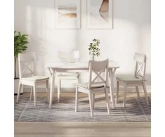 Sėdynių pagalvėlės 4 pcs Kreminė 40 x 40 x 3 cm Aksomas