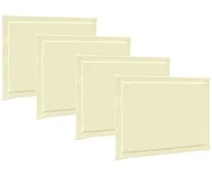 Sėdynių pagalvėlės 4 pcs Kreminė 47 x 36 x 2 cm Poliesteris