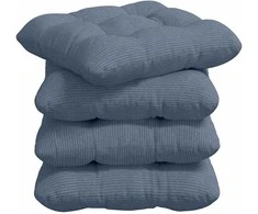 Sėdynių pagalvėlės 4 pcs Mėlyna 40 x 40 cm Kordūrinis audinys
