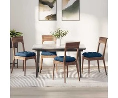Sėdynių pagalvėlės 4 pcs Mėlyna 40 x 40 x 12 cm audinys