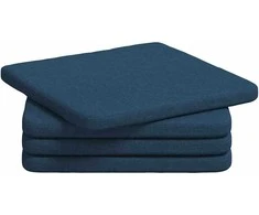 Sėdynių pagalvėlės 4 pcs Mėlyna 40 x 40 x 3 cm audinys