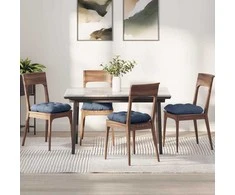Sėdynių pagalvėlės 4 pcs Mėlyna 45 x 45 cm Kordūrinis audinys