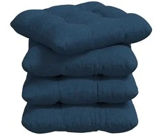 Sėdynių pagalvėlės 4 pcs Mėlyna 45 x 45 x 12 cm audinys