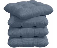 Sėdynių pagalvėlės 4 pcs Mėlyna 45 x 45 cm Kordūrinis audinys