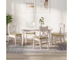 Sėdynių pagalvėlės 4 pcs Pilkai žalia 40 x 40 x 3 cm