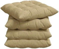 Sėdynių pagalvėlės 4 pcs Pilkai žalia 40 x 40 x 6 cm