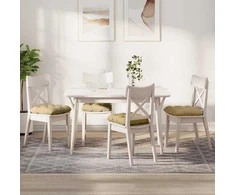 Sėdynių pagalvėlės 4 pcs Pilkai žalia 45 x 45 cm