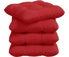 Sėdynių pagalvėlės 4 pcs Raudona 45 x 45 x 12 cm audinys
