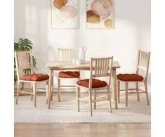 Sėdynių pagalvėlės 4 pcs Raudona oranžinė 40 x 40 cm