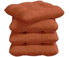Sėdynių pagalvėlės 4 pcs Raudona oranžinė 40 x 40 cm