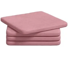 Sėdynių pagalvėlės 4 pcs Rožinė 40 x 40 x 3 cm Aksomas