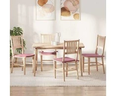 Sėdynių pagalvėlės 4 pcs Rožinė 40 x 40 x 3 cm Aksomas