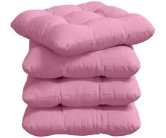 Sėdynių pagalvėlės 4 pcs Rožinė 40 x 40 x 12 cm audinys