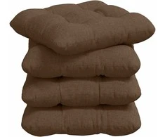 Sėdynių pagalvėlės 4 pcs Ruda 45 x 45 x 12 cm audinys