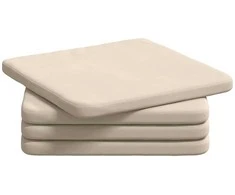 Sėdynių pagalvėlės 4 pcs Smėlio 40 x 40 x 3 cm
