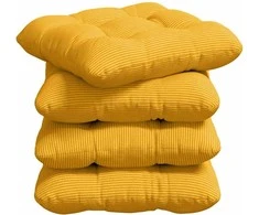 Sėdynių pagalvėlės 4 pcs Šviesi geltona 40 x 40 cm
