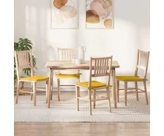 Sėdynių pagalvėlės 4 pcs Šviesi geltona 40 x 40 x 3 cm