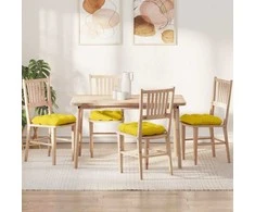 Sėdynių pagalvėlės 4 pcs Šviesi geltona 40 x 40 x 12 cm audinys