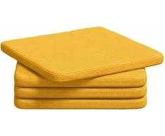 Sėdynių pagalvėlės 4 pcs Šviesi geltona 40 x 40 x 3 cm