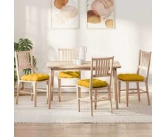 Sėdynių pagalvėlės 4 pcs Šviesi geltona 45 x 45 cm