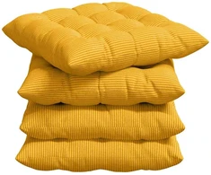 Sėdynių pagalvėlės 4 pcs Šviesi geltona 40 x 40 x 6 cm