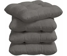 Sėdynių pagalvėlės 4 pcs Šviesiai pilka 40 x 40 cm