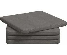 Sėdynių pagalvėlės 4 pcs Šviesiai pilka 40 x 40 x 3 cm