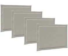 Sėdynių pagalvėlės 4 pcs Šviesiai pilka 47 x 36 x 2 cm
