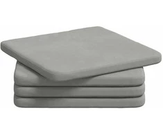 Sėdynių pagalvėlės 4 pcs Šviesiai pilka 40 x 40 x 3 cm