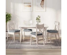 Sėdynių pagalvėlės 4 pcs Šviesiai pilka 45 x 45 x 12 cm audinys