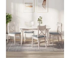 Sėdynių pagalvėlės 4 pcs Šviesiai pilka 40 x 40 x 3 cm audinys