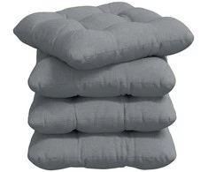Sėdynių pagalvėlės 4 pcs Šviesiai pilka 45 x 45 x 12 cm audinys