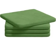 Sėdynių pagalvėlės 4 pcs Šviesiai žalia 40 x 40 x 3 cm Aksomas