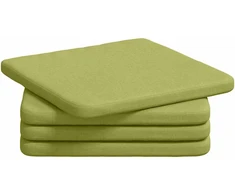 Sėdynių pagalvėlės 4 pcs Šviesiai žalia 40 x 40 x 3 cm audinys