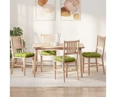 Sėdynių pagalvėlės 4 pcs Šviesiai žalia 40 x 40 x 12 cm audinys