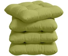 Sėdynių pagalvėlės 4 pcs Šviesiai žalia 45 x 45 x 12 cm audinys