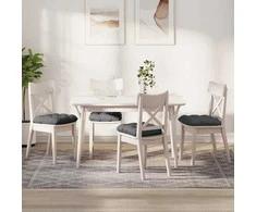 Sėdynių pagalvėlės 4 pcs Tamsiai pilka 40 x 40 x 12 cm audinys