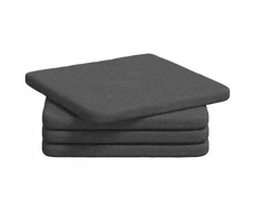 Sėdynių pagalvėlės 4 pcs Tamsiai pilka 40 x 40 x 3 cm