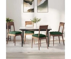 Sėdynių pagalvėlės 4 pcs Tamsiai žalia 40 x 40 x 6 cm